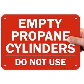 SmartSign "Empty Oxygen Cylinders, Do Not Use" Sign | 10" x 14" Plastic