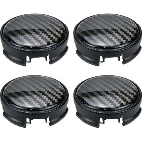 62mm Wheel Rim Hub Center Covers Center Caps Replacement 63mm Lug to Lug (Thickened Carbon Fiber Pattern) - 4Pcs