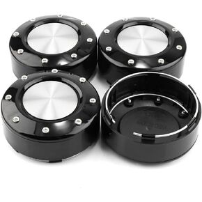GTownWorks 102mm 4.02in Wheel Center Caps for 81232090F Wheel Center Hubcaps 4 Pack Black Center Cover Replacement for Rim