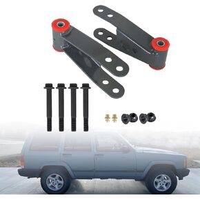 munirater 1-2 Inch Adjustable Rear Lift Shackles Replacement for 1984-2001 Cherokee XJ 2WD/4WD