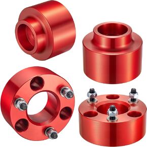 EVIL ENERGY 3 inch Front and 2 inch Rear Leveling Lift Kit For 2006-2023 Ram 1500 (4WD Only), 2005-2011 Dakota (2WD Only), Suspension Forged Strut Spacers Red