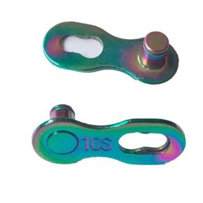 Bicycle Chain Master Link Reusable | Chain Connecting Link Bike Chain Quick Link for 10 Speed Road Bike Chain Pack of 5 Rainbow