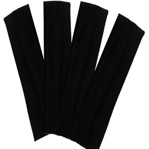 Headbands for Women Cloth Fashion Fabric Stretchy Thick Headbands for Women Cute Soft Hair Bands for Women' s Hair Headbands for Yoga Sports Running Black White