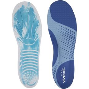 Memory Foam Shoe Inserts For Men & Women - Insoles For Walking All Day, Plantar Fasciitis, Flat Feet - Orthopedic Cushion Soles For Comfort, Work Boots, Shoes, Sneakers - Shock Absorbing, Arch Support