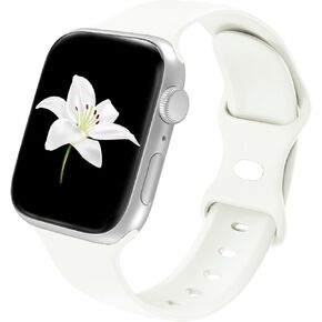 Band Compatible With Apple Watch 38mm 40mm 41mm 42mm 44mm 45mm 49mm S/M L/M, Replacement Soft Silicone Sport Strap for IWatch Series Ultra 9/8/7/6/5/4/3/2/1 SE Women Men