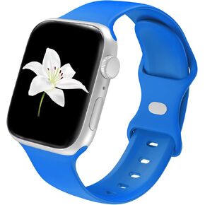 حزام متوافق مع ساعة Apple 38 مم 40 مم 41 مم 42 مم 44 مم 45 مم 49 مم S/M L/M، حزام رياضي من السيليكون الناعم البديل لسلسلة IWatch Series Ultra 9/8/7/6/5/4/3/2/1 SE للنساء والرجال in Kuwait