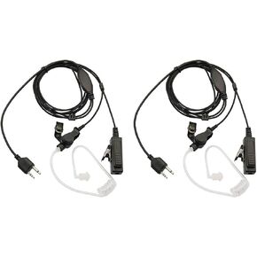 Walkie Talkie Transparent Security Headsets Compatible with Midland T31VP GXT1000 LXT500VP3 GXT1050VP4 GXT1000XB earpiece (2 Pack)