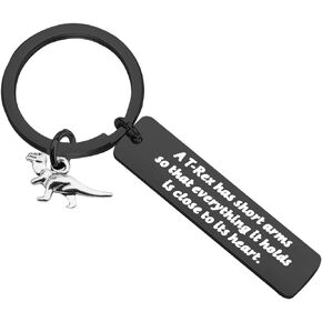 Dinosaur Keychains T-Rex Gifts Animals Quote Jewelry