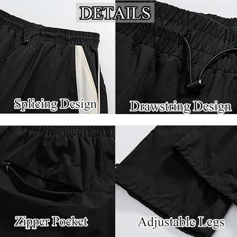 للجنسين Y2k فضفاض Sweatpants الرجال ParachuteTrack السراويل خمر ركض الهيب هوب المتضخم Sweatpants للرجال in Kuwait