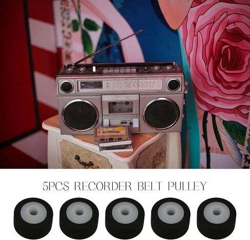 5 Pcs Rubber Bearing Roller Guide Pulley Bearing Wheel Pinch Roller for Audio Radio Tape Recorder in Saudi Arabia
