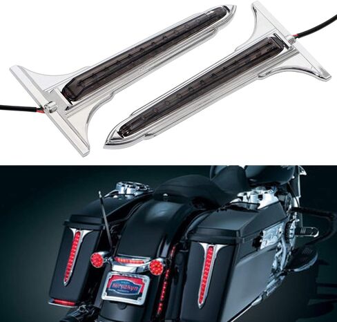 إسفين LED السرج الخلفي لهجات جانبية أضواء الفرامل الذيل مع عدسات الدخان لدراجة Harley Touring Road Glide in Saudi Arabia