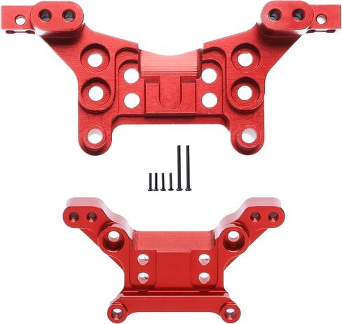 for Hyper Go H16BM Upgrade Parts Front Rear RC Shock Mounts Tower and Body Pillars Upgrade Parts for MJX Hyper Go H16GT H16DR H16 16207 16208 16209 16210 Jetwood 1/16 Scale Upgrade kit Red in Kuwait