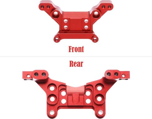 for Hyper Go H16BM Upgrade Parts Front Rear RC Shock Mounts Tower and Body Pillars Upgrade Parts for MJX Hyper Go H16GT H16DR H16 16207 16208 16209 16210 Jetwood 1/16 Scale Upgrade kit Red in Kuwait
