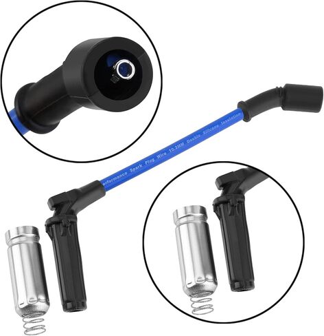 كابل ماستر 10.2 مم أسلاك توصيل الإشعال للسباق لرينيه إكسبريس سافانا 1500 2500 3500 تاهو SSR إنفوي أسندر تريل بليزر EXT 4.8L 5.3L 6.0L V8 LS المحرك 2003-2008 أزرق in Kuwait