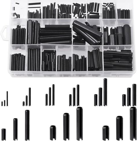 405Pcs 27 Sizes Mixed Roll Pins Assortment Set Split Expansion Pin Assortment Kit M1.5 M2 M2.5 M3 M4 M5 M8 M10 for Home Improvement Automotive Machine Repair in Saudi Arabia