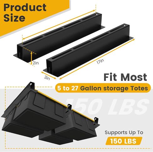 نظام سكة تخزين علوية للحمل، نظام تخزين جراج منزلق قابل للتعديل، رف تخزين علوي، رف تخزين صندوق السقف بمسامير المرآب، رفوف تخزين الصناديق العلوية (الصناديق غير متضمنة) in Kuwait