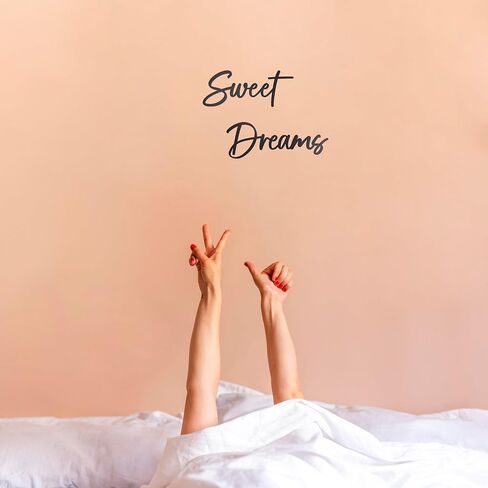 ديكور فني للحائط من Sweet Dreams، علامة معدنية من Sweet Dreams، علامات مزرعة حديثة باللون الأسود للتعليق فوق ديكور جدار السرير لغرفة النوم in Saudi Arabia