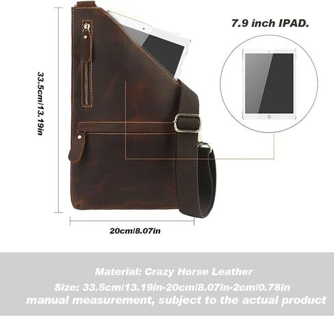 حقيبة كتف جلدية من Leathario للرجال على شكل كتف وحقيبة ظهر كاجوال متعددة الأغراض من الجلد الطبيعي in Kuwait