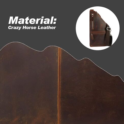 حقيبة كتف جلدية من Leathario للرجال على شكل كتف وحقيبة ظهر كاجوال متعددة الأغراض من الجلد الطبيعي in Kuwait