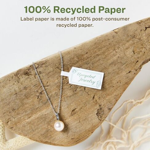 Avery EcoFriendly Matte White Recycled Barbell Labels, 0.5" x 2.5", Matte White Labels, Permanent Label Adhesive, Laser/Inkjet, 450 Printable Labels in Saudi Arabia