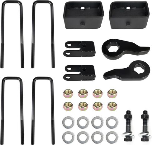 3" Front and Rear Suspension Lift Kit Compatible With Chevy Silverado GMC Sierra 1500 4X4 4WD 1999-2007- Leveling Lift Kits with Strut Spacer and Shock Extenders in Kuwait