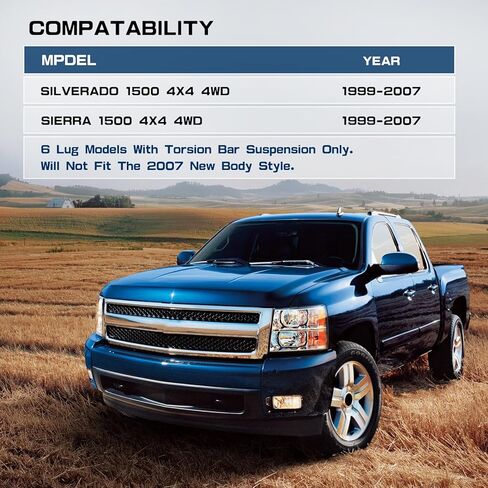 3" Front and Rear Suspension Lift Kit Compatible With Chevy Silverado GMC Sierra 1500 4X4 4WD 1999-2007- Leveling Lift Kits with Strut Spacer and Shock Extenders in Kuwait