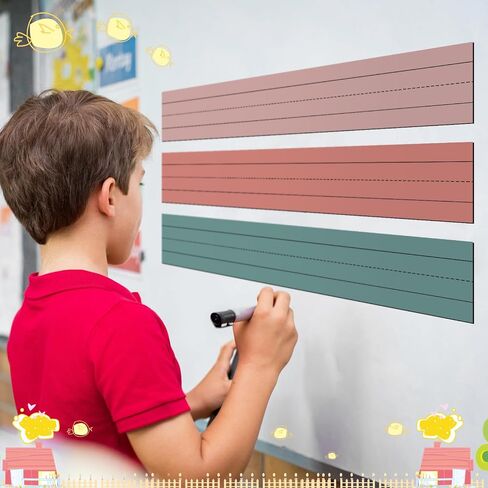 10 Pcs Magnetic Sentence Strips 12 x 3 Inch Magnetic Dry Erase Sentence Strips for Teacher Reusable Classroom Learning Tool for Whiteboard Kids Office School Supply, 10 Color (Morandi Color) in Saudi Arabia