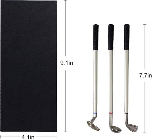 Golf Pen Set, Mini Desktop Golf Ball Pen Gift Set Includes Putting Green, Three Golf Clubs Pen, Golf Balls and Golf Flag, White Elephant Gifts for Adults, Golf Gifts for Men Desk Games in Saudi Arabia