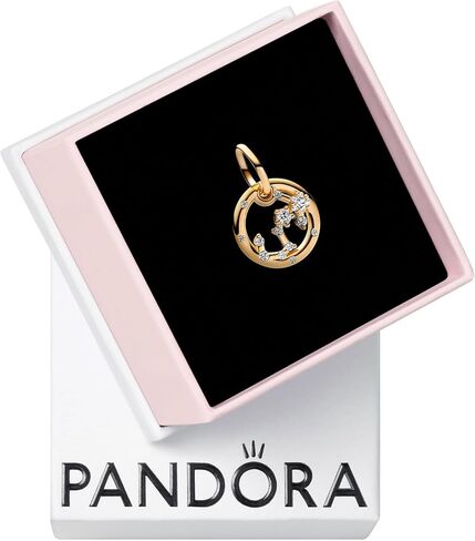 PANDORA Scorpio Zodiac Dangle Charm - متوافق مع مجوهرات PANDORA ME & Moments - مجوهرات علامة زودياك - هدية رائعة لها - ذهب عيار 14 قيراط مع زركونيا مكعب شفاف - مع صندوق هدايا in Saudi Arabia