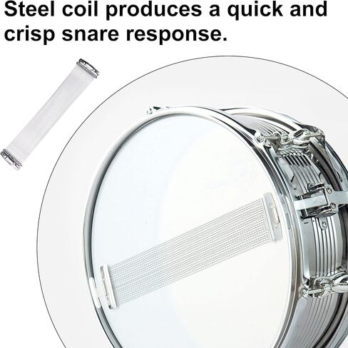 Bstinay 3 قطع 20 خيط طبلة سنير سلك متين 12 بوصة طبلة كمين زنبركية فضية in Kuwait