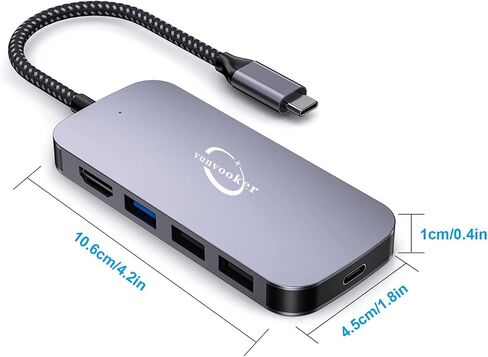 USB C Hub,8in1 Multiport USB C Docking Station with 3.5mm Audio Jack,4K HDMI,100W PD,TF/SD Card Reader and 3 USB 3.0 Data Ports for PC,DELL/HP Laptops,Mac,MacBook Air/Pro,and More in Saudi Arabia