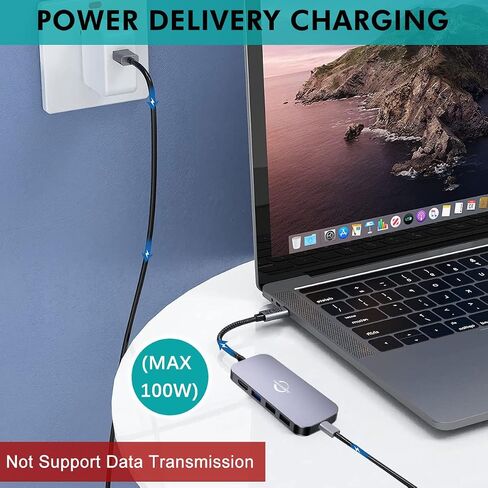 USB C Hub,8in1 Multiport USB C Docking Station with 3.5mm Audio Jack,4K HDMI,100W PD,TF/SD Card Reader and 3 USB 3.0 Data Ports for PC,DELL/HP Laptops,Mac,MacBook Air/Pro,and More in Saudi Arabia