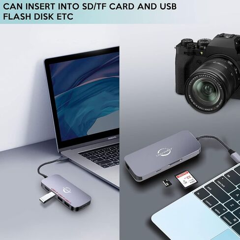 USB C Hub,8in1 Multiport USB C Docking Station with 3.5mm Audio Jack,4K HDMI,100W PD,TF/SD Card Reader and 3 USB 3.0 Data Ports for PC,DELL/HP Laptops,Mac,MacBook Air/Pro,and More in Saudi Arabia