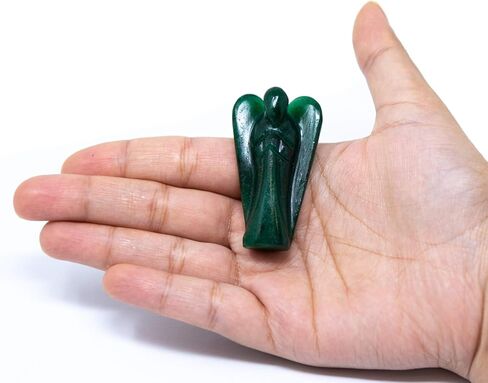 تماثيل منحوتة من وندر كير بوكيت جارديان آنجل تايجر آي كريستال من الأحجار الكريمة الطبيعية ريكي هيلينج إنيرجي (1.5 بوصة - 2.0 بوصة) (عبوة من قطعتين) in Kuwait