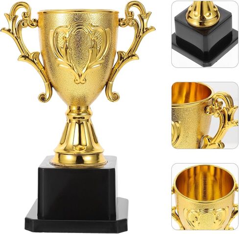 PartyKindom Award Trophy Cup: Gold Trophy Cup Plastic Award First Place Winner Award Trophies Cup for Sports Competition Party in Saudi Arabia