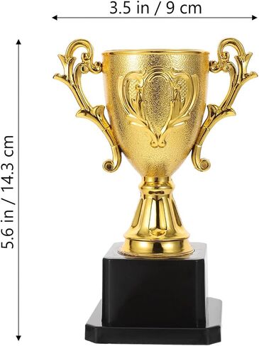 PartyKindom Award Trophy Cup: Gold Trophy Cup Plastic Award First Place Winner Award Trophies Cup for Sports Competition Party in Saudi Arabia