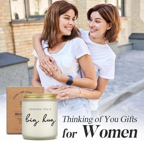 Thinking of You Gifts for Women, Get Well Soon Gift for Women, Cheer Up Feel Better for Birthday Christmas, Sorry for You Loss Sympathy Present for Friend Mothers Sister, Lavender Sending Hug Candle in Saudi Arabia