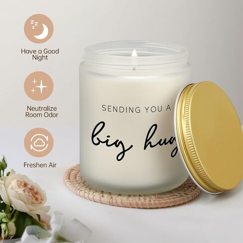 Thinking of You Gifts for Women, Get Well Soon Gift for Women, Cheer Up Feel Better for Birthday Christmas, Sorry for You Loss Sympathy Present for Friend Mothers Sister, Lavender Sending Hug Candle in Saudi Arabia