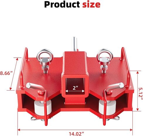 2 inch Forklift Trailer Hitch Receiver for Dual Pallet Forks, 6500 lbs Towing Capacity Forklift Tow Hitch Attachment Adapter for 2'' Class III & IV Inserts in Saudi Arabia