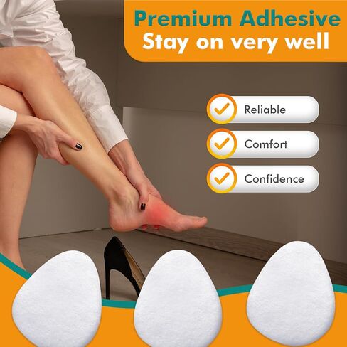 Metatarsal Pads for Men and Women, Ball of Foot Cushions | Felt Metatarsal Pads Reduce Forefoot Friction, 1/4" Thick - 6 Pairs, Skin Color in Saudi Arabia