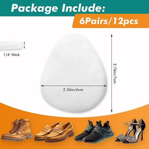 Metatarsal Pads for Men and Women, Ball of Foot Cushions | Felt Metatarsal Pads Reduce Forefoot Friction, 1/4" Thick - 6 Pairs, Skin Color in Saudi Arabia