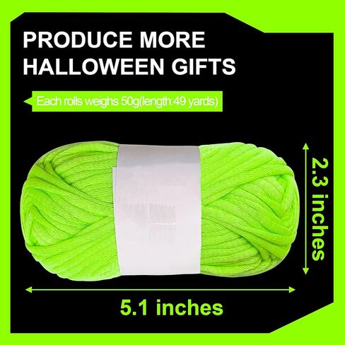 4PCS Glow in The Dark Bulky Yarn,Green Yarn,Crochet & Knitting Yarn for Beginners,4mm Crochet Yarn,for DIY Arts, Glow in The Dark Party. (Lake Green) in Saudi Arabia