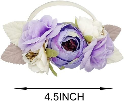 فستان توتو من التول بطبقات من BGFKS للفتيات الصغيرات، فستان الأميرة للفتيات الصغيرات مع عصابة رأس على شكل زهرة. in Kuwait