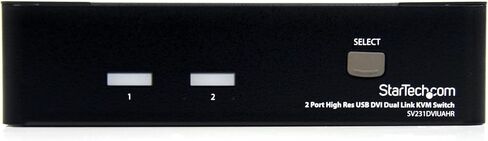 StarTech.com 2 Port DVI KVM Switch - USB DVI Dual Link - Hot-key & Audio Support - 1920x1200 KVM Switch - KVM Video Switch (SV231DVIUA),Black in Saudi Arabia
