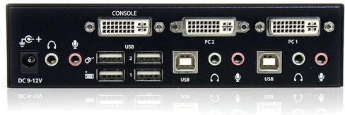 StarTech.com 2 Port DVI KVM Switch - USB DVI Dual Link - Hot-key & Audio Support - 1920x1200 KVM Switch - KVM Video Switch (SV231DVIUA),Black in Saudi Arabia