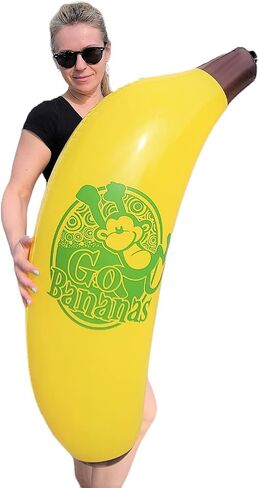 Cool Yellow Inflatable Banana (44") Vinyl. Safe Inflate Fruit. Pool Toy. Party Decoration. in Saudi Arabia