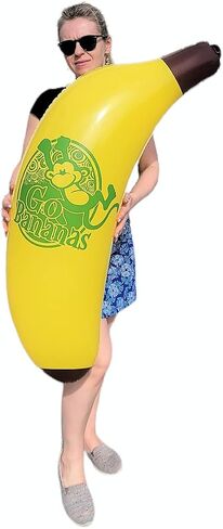 Cool Yellow Inflatable Banana (44") Vinyl. Safe Inflate Fruit. Pool Toy. Party Decoration. in Saudi Arabia