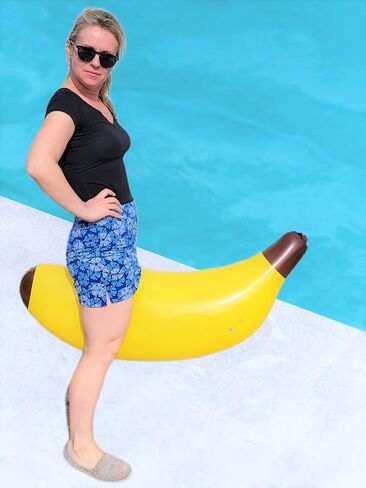 Cool Yellow Inflatable Banana (44") Vinyl. Safe Inflate Fruit. Pool Toy. Party Decoration. in Saudi Arabia