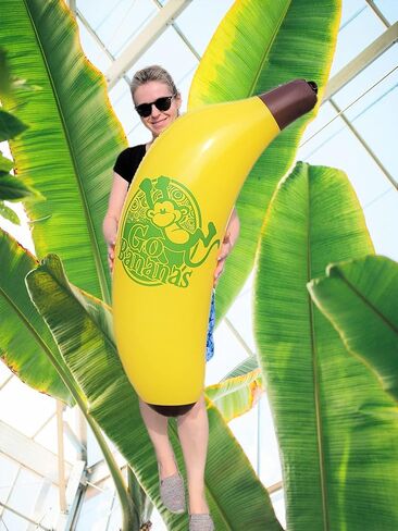 Cool Yellow Inflatable Banana (44") Vinyl. Safe Inflate Fruit. Pool Toy. Party Decoration. in Saudi Arabia