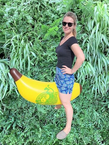 Cool Yellow Inflatable Banana (44") Vinyl. Safe Inflate Fruit. Pool Toy. Party Decoration. in Saudi Arabia